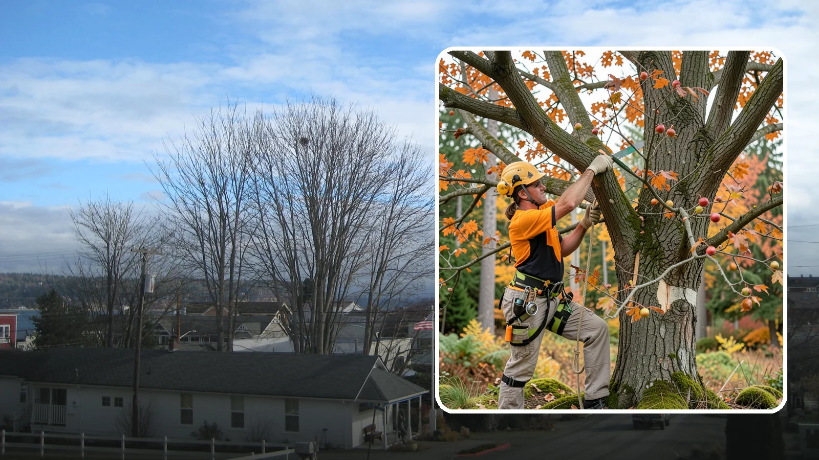 Fruit tree pruning in Langley, Island County, WA - The pruning of fruit trees for structure, health, and productivity.
