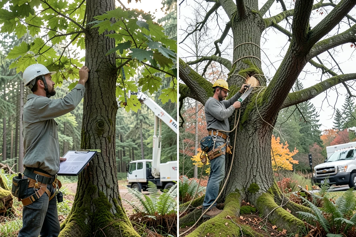 Fruit tree pruning in Lyman, Skagit County, WA - Assess canopy condition and pruning objectives