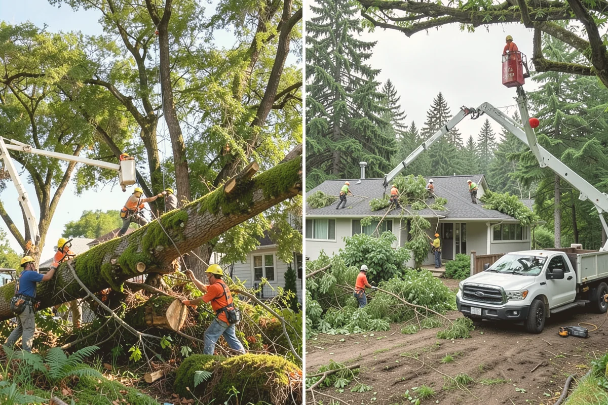 Fruit tree pruning in Orting, Pierce County, WA - Assess canopy condition and pruning objectives