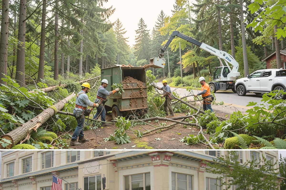 Golf course tree maintenance in Anacortes, Skagit County, WA - Work is performed year-round to maintain playability and safety but may be scheduled around peak golfing seasons or adjusted...