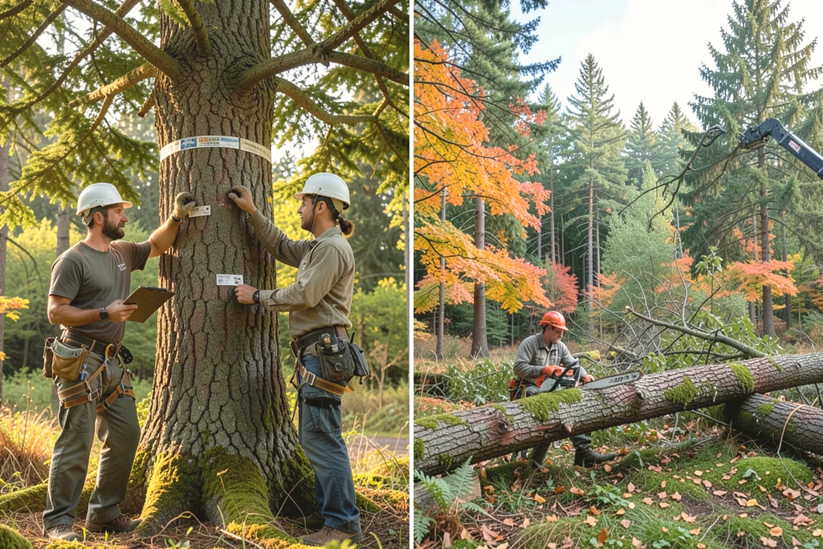 Golf course tree maintenance in Carbonado, Pierce County, WA - Inventory and assess the property's trees