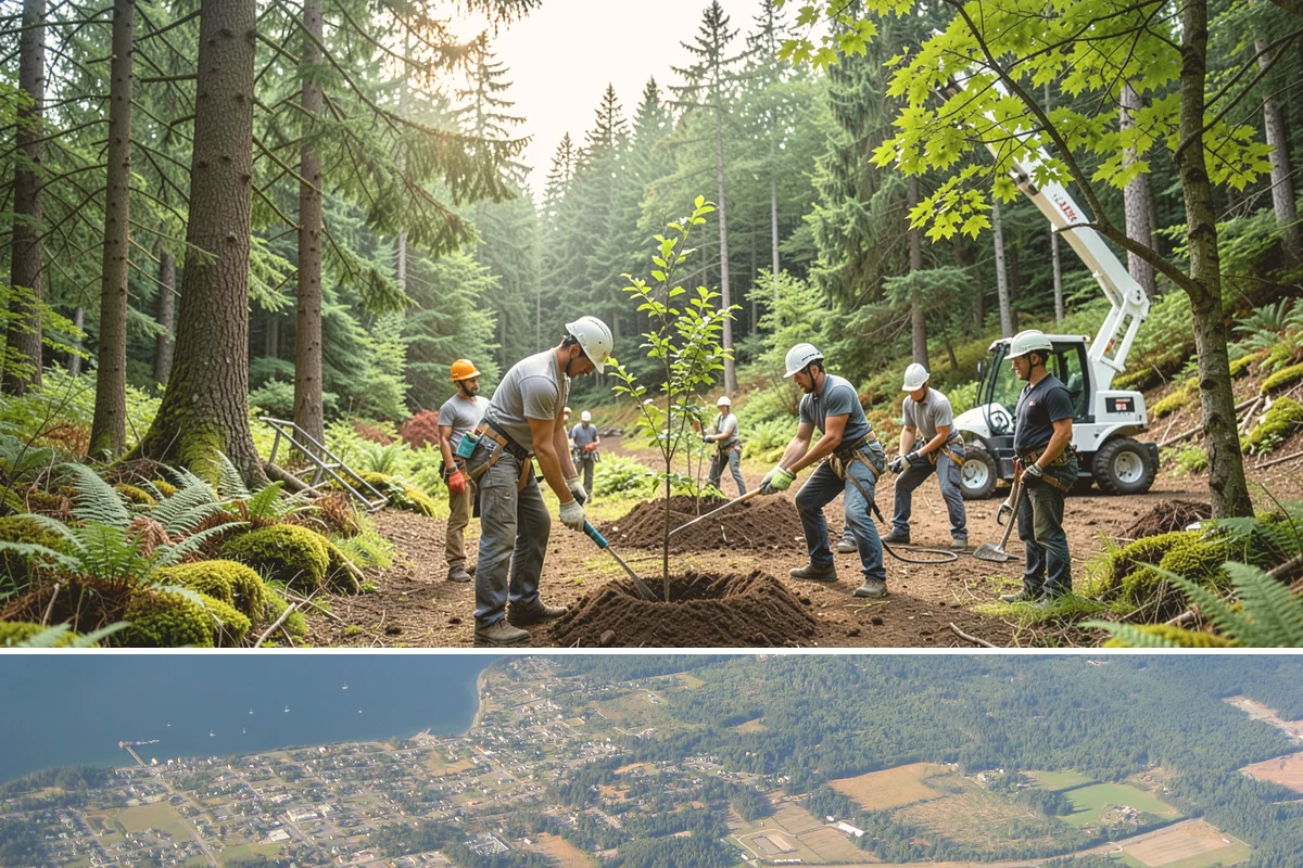 Golf course tree maintenance in Coupeville, Island County, WA - Work is performed year-round to maintain playability and safety but may be scheduled around peak golfing seasons or adjusted...