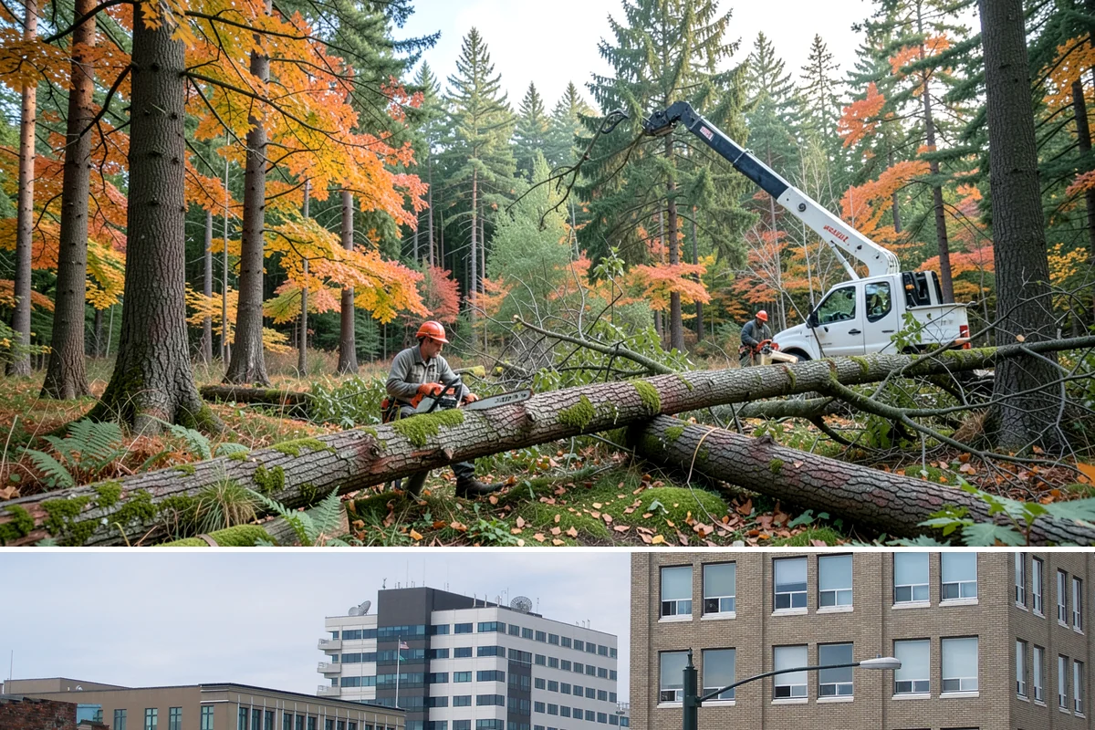Golf course tree maintenance in Everett, Snohomish County, WA - Work is performed year-round to maintain playability and safety but may be scheduled around peak golfing seasons or adjusted...
