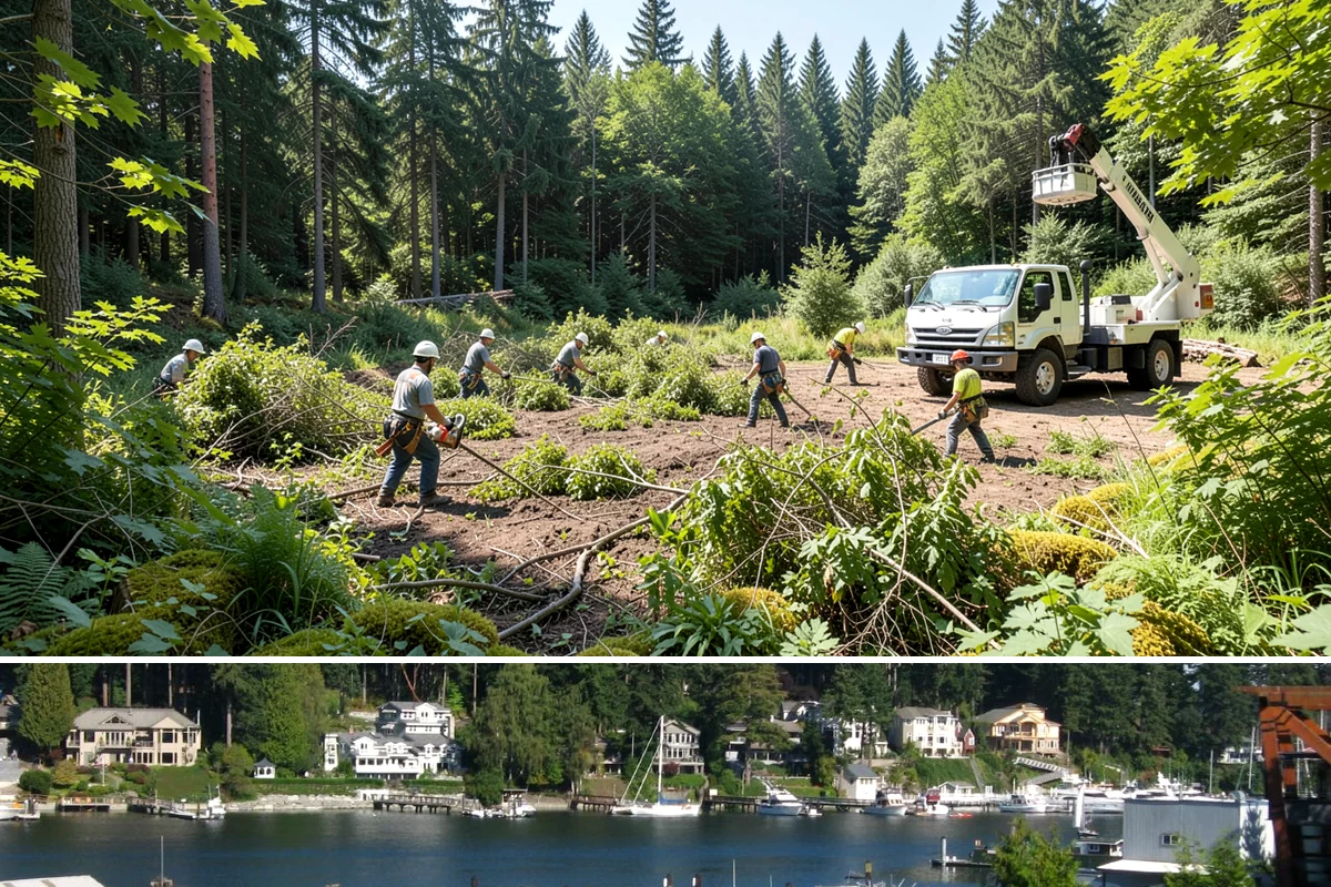 Golf course tree maintenance in Gig Harbor, Pierce County, WA - Work is performed year-round to maintain playability and safety but may be scheduled around peak golfing seasons or adjusted...