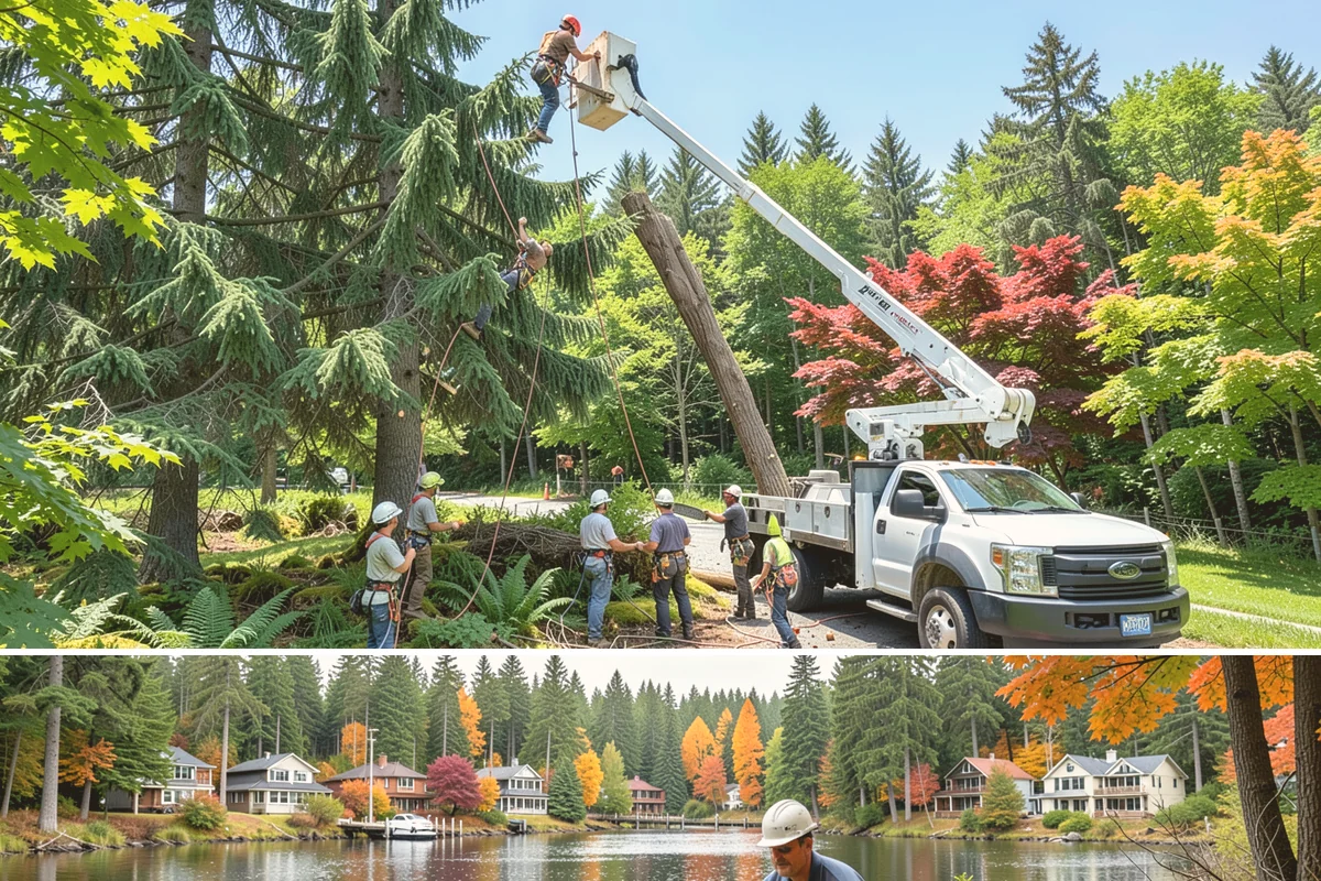Golf course tree maintenance in La Conner, Skagit County, WA - Work is performed year-round to maintain playability and safety but may be scheduled around peak golfing seasons or adjusted...