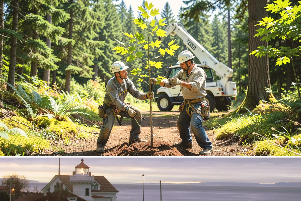 Golf course tree maintenance in Mukilteo, Snohomish County, WA - Work is performed year-round to maintain playability and safety but may be scheduled around peak golfing seasons or adjusted...