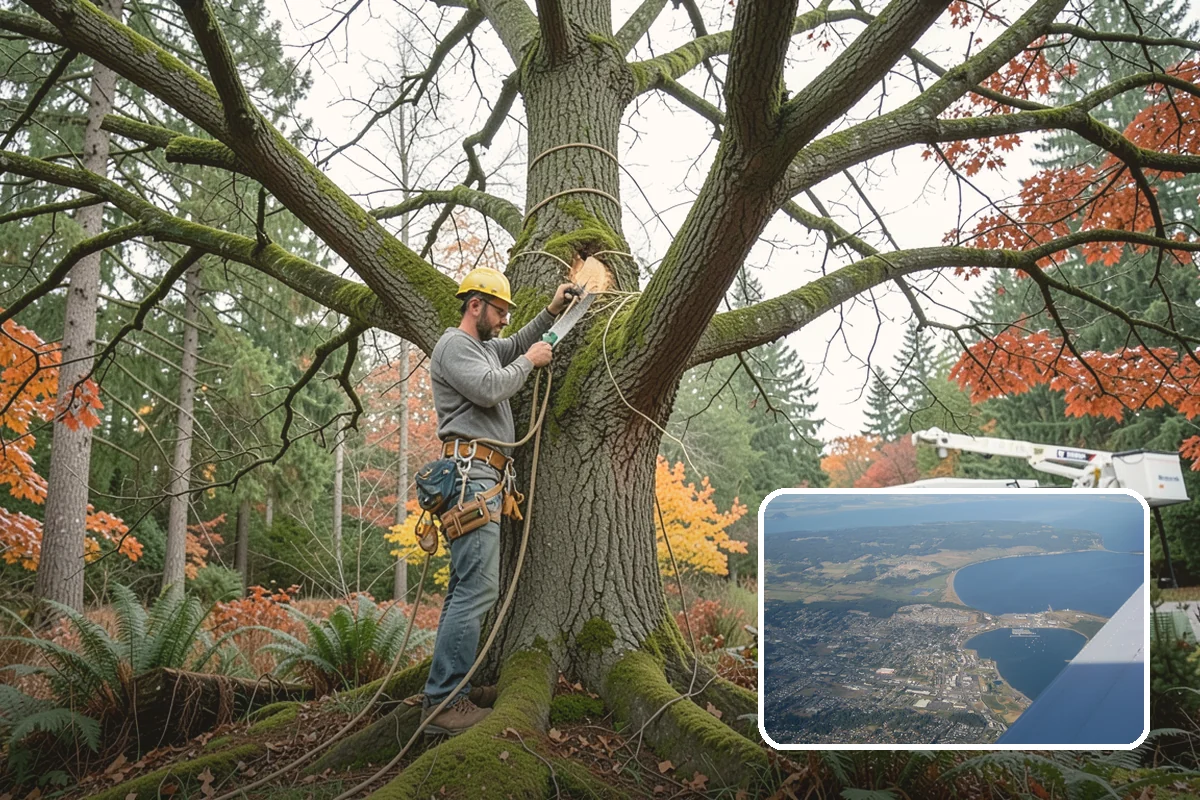 Golf course tree maintenance in Oak Harbor, Island County, WA - Keeps trees across a property safe and presentable