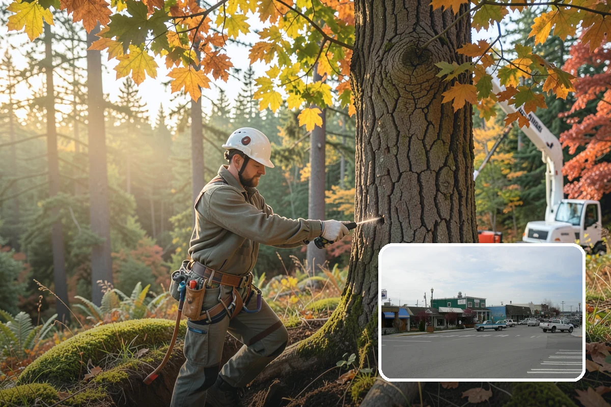 Golf course tree maintenance in Stanwood, Snohomish County, WA - Keeps trees across a property safe and presentable