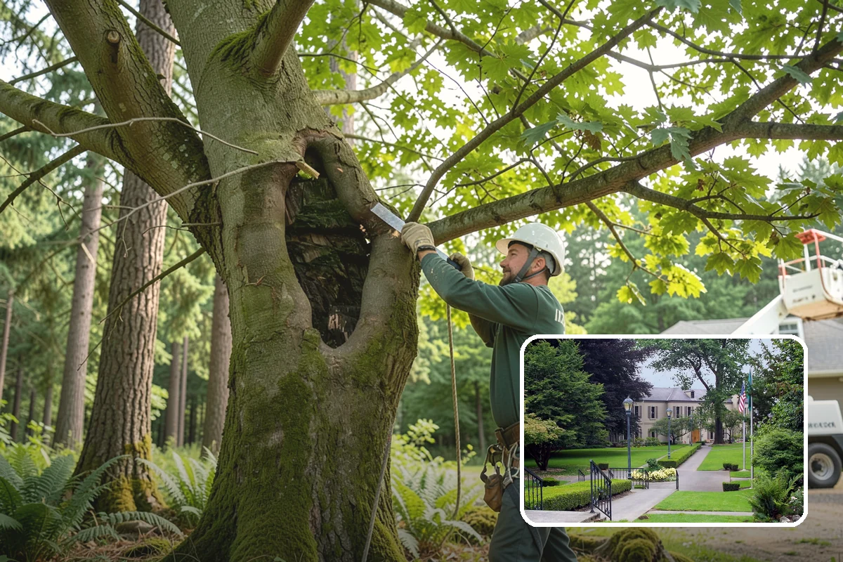 Golf course tree maintenance in Woodinville, King County, WA - Keeps trees across a property safe and presentable