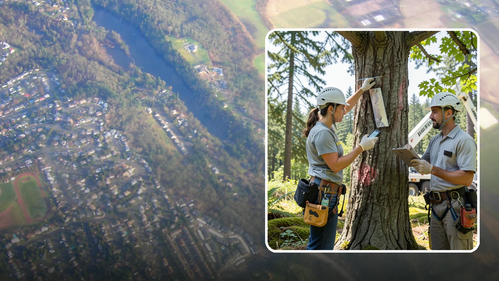 GPS tree inventory in Algona, King County, WA - A location-based inventory of trees using GPS.