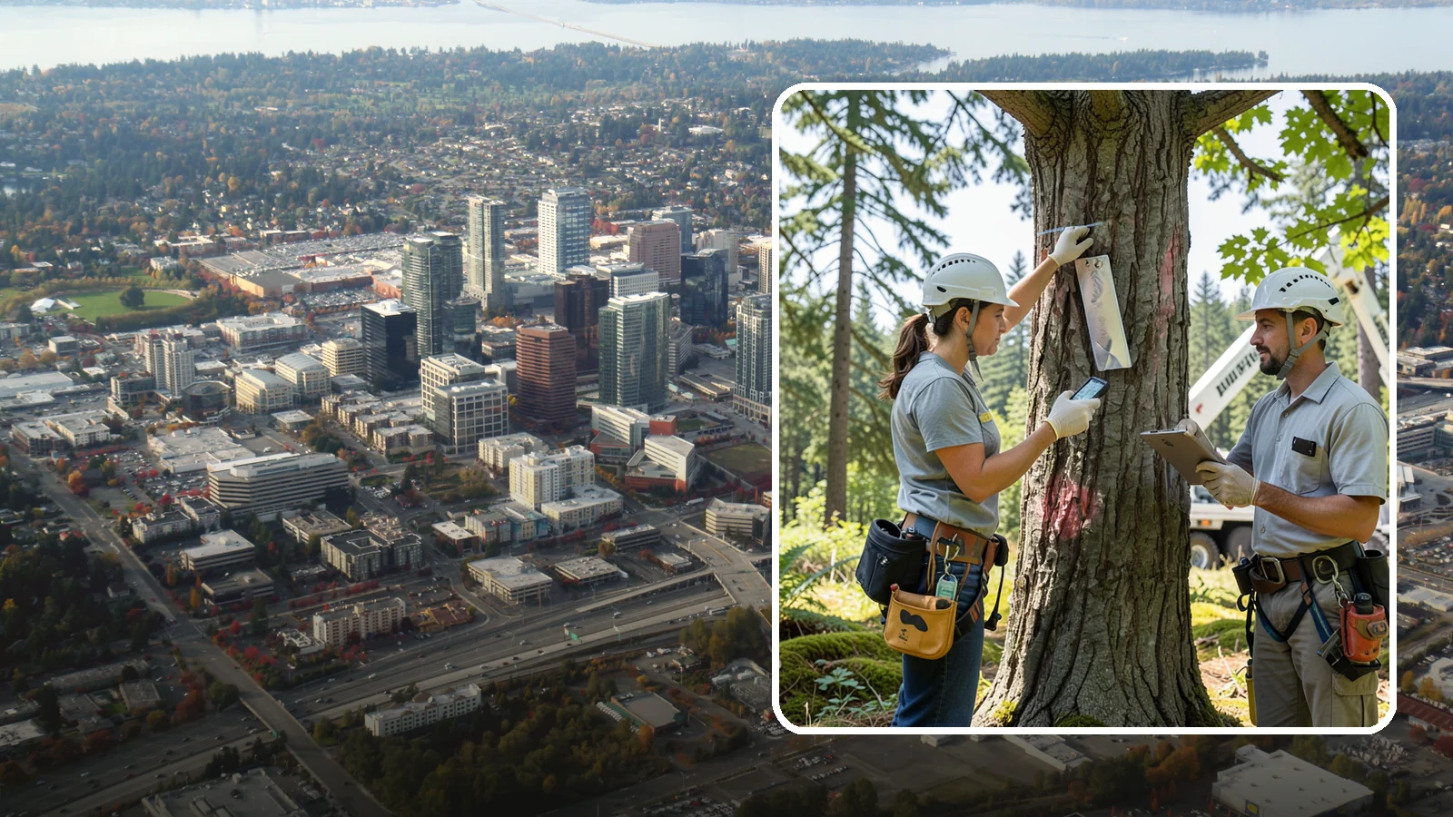 GPS tree inventory in Bellevue, King County, WA - A location-based inventory of trees using GPS.