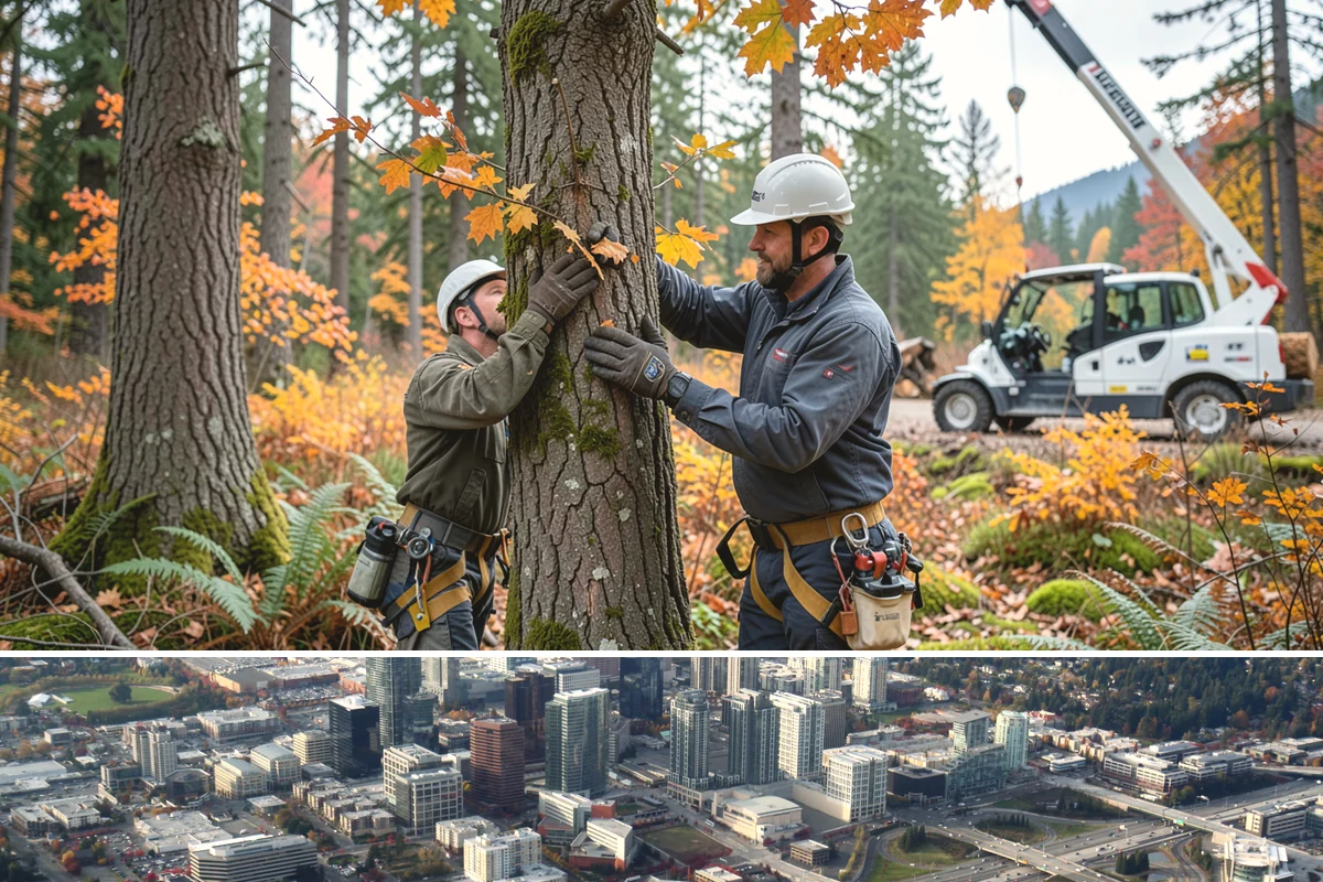 GPS tree inventory in Bellevue, King County, WA - Work can be performed year-round in the Puget Sound climate but may require adjusted access methods for snow-covered ground or...