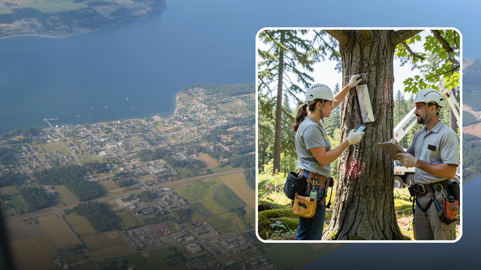 GPS tree inventory in Coupeville, Island County, WA - A location-based inventory of trees using GPS.