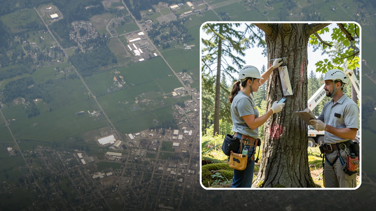 GPS tree inventory in Enumclaw, King County, WA - A location-based inventory of trees using GPS.