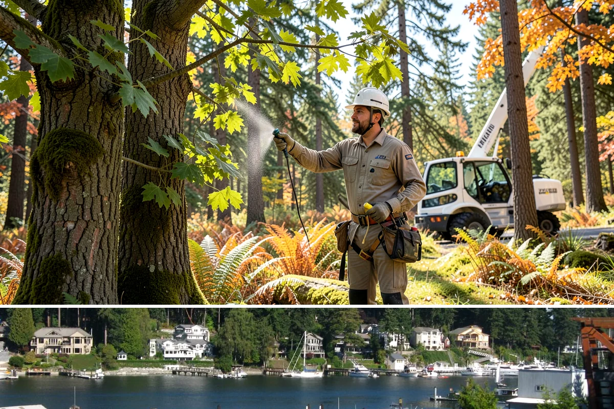 GPS tree inventory in Gig Harbor, Pierce County, WA - Work can be performed year-round in the Puget Sound climate but may require adjusted access methods for snow-covered ground or...