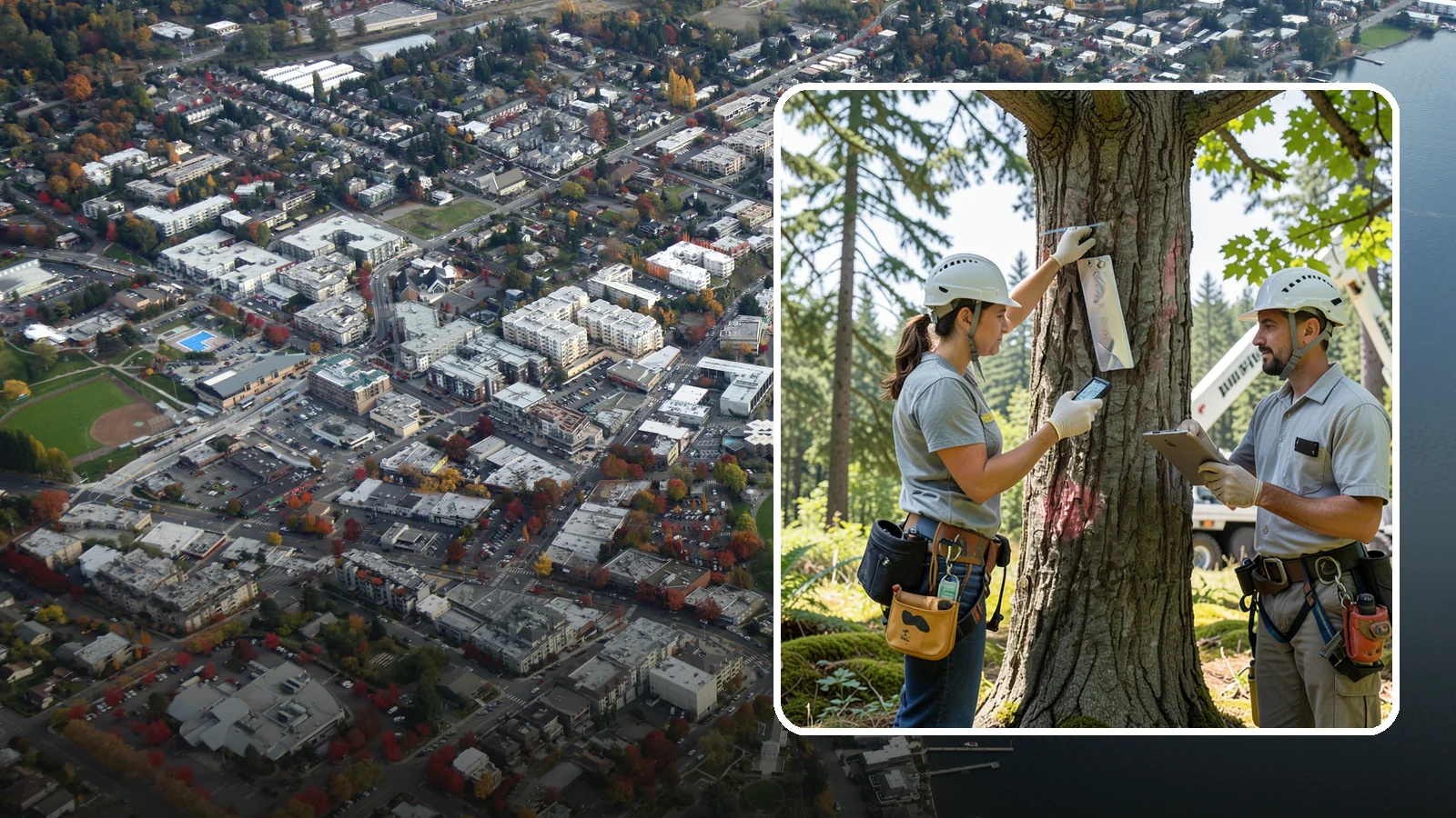GPS tree inventory in Kirkland, King County, WA - A location-based inventory of trees using GPS.