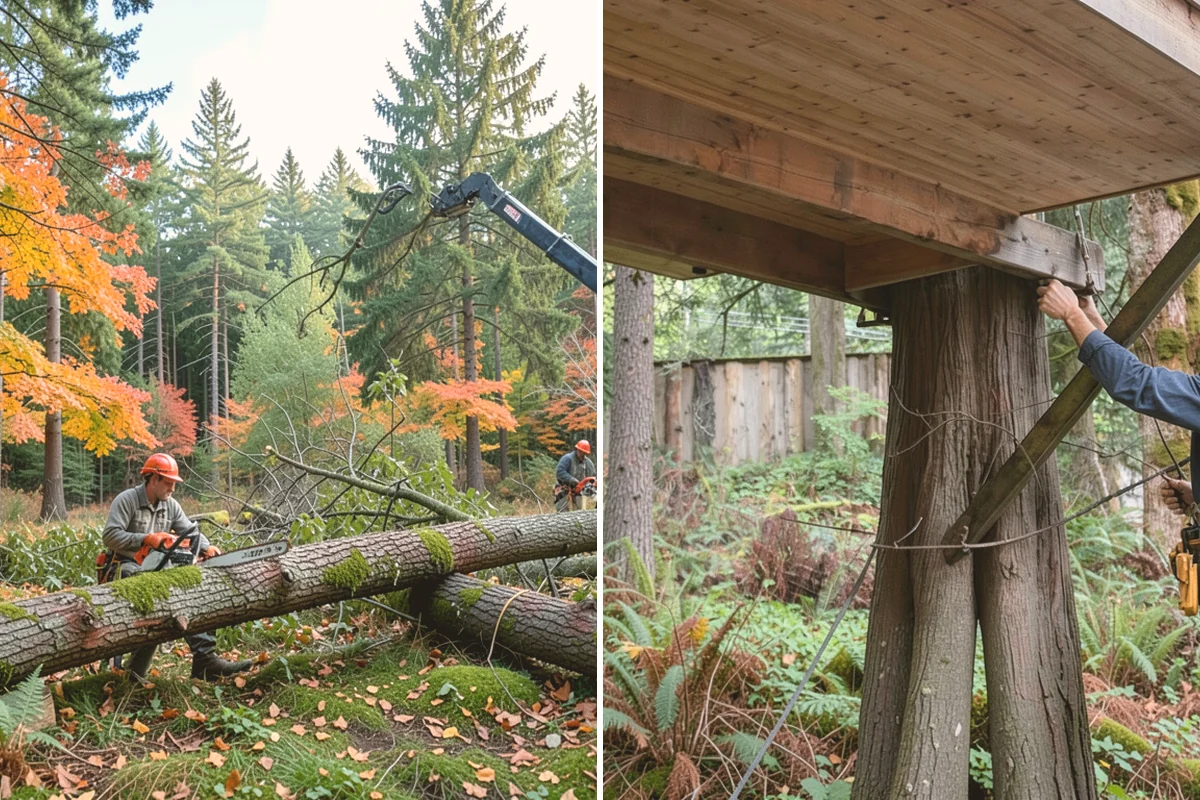 GPS tree inventory in Langley, Island County, WA - Gather site and tree information