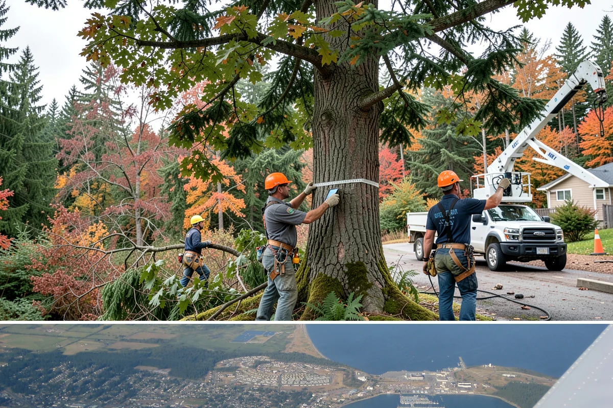 GPS tree inventory in Oak Harbor, Island County, WA - Work can be performed year-round in the Puget Sound climate but may require adjusted access methods for snow-covered ground or...