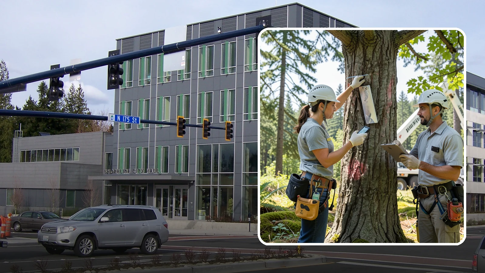 GPS tree inventory in Shoreline, King County, WA - A location-based inventory of trees using GPS.