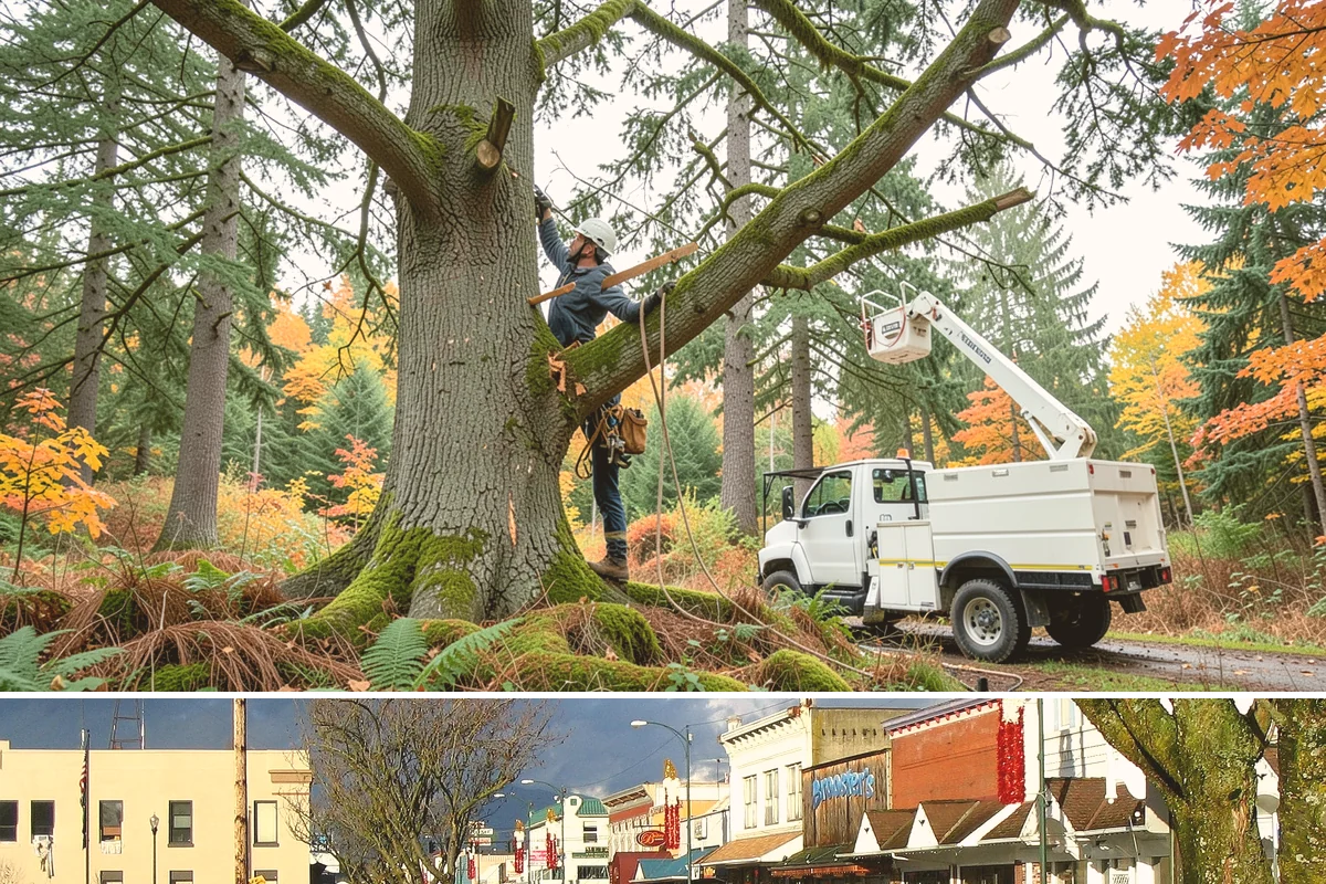Green waste hauling in Arlington, Snohomish County, WA - This service is performed year-round to clear organic debris after tree work but may face challenges during wet seasons when high...