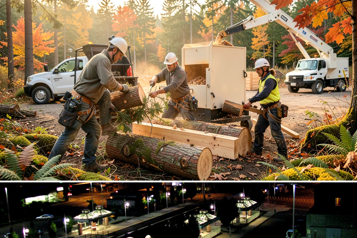 Green waste hauling in Auburn, King County, WA - This service is performed year-round to clear organic debris after tree work but may face challenges during wet seasons when high...
