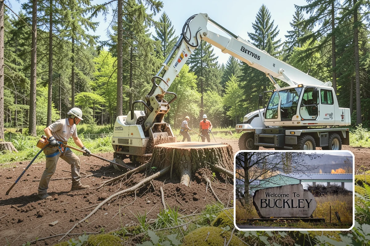 Green waste hauling in Buckley, Pierce County, WA - Turns removed wood and debris into usable products