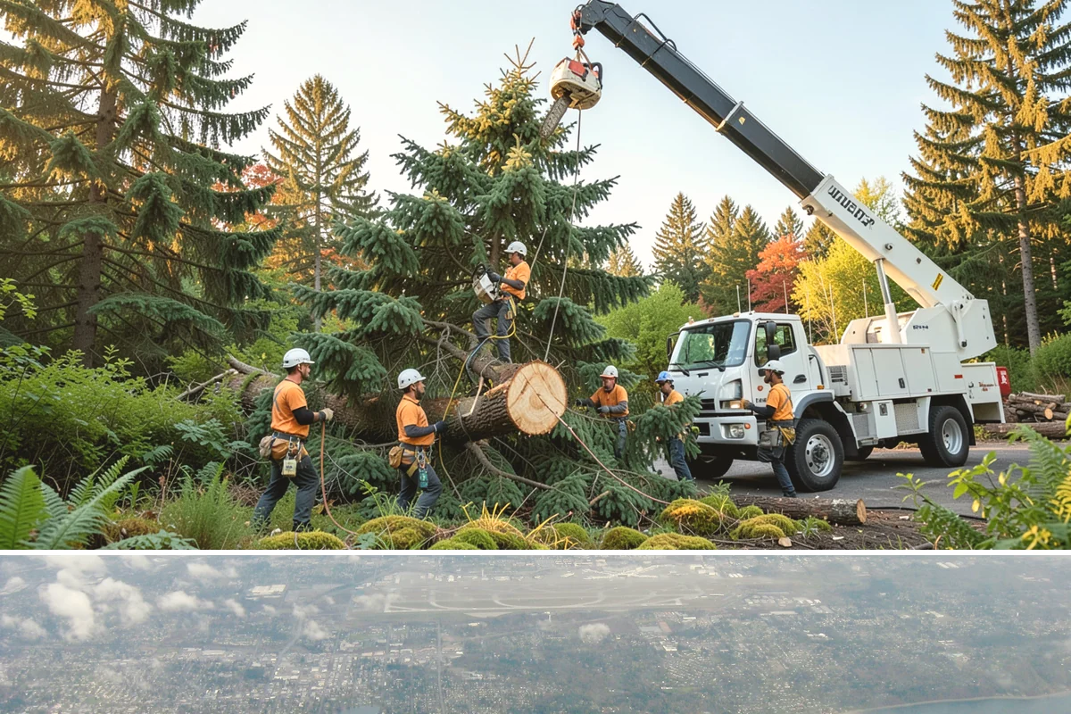Green waste hauling in Burien, King County, WA - This service is performed year-round to clear organic debris after tree work but may face challenges during wet seasons when high...