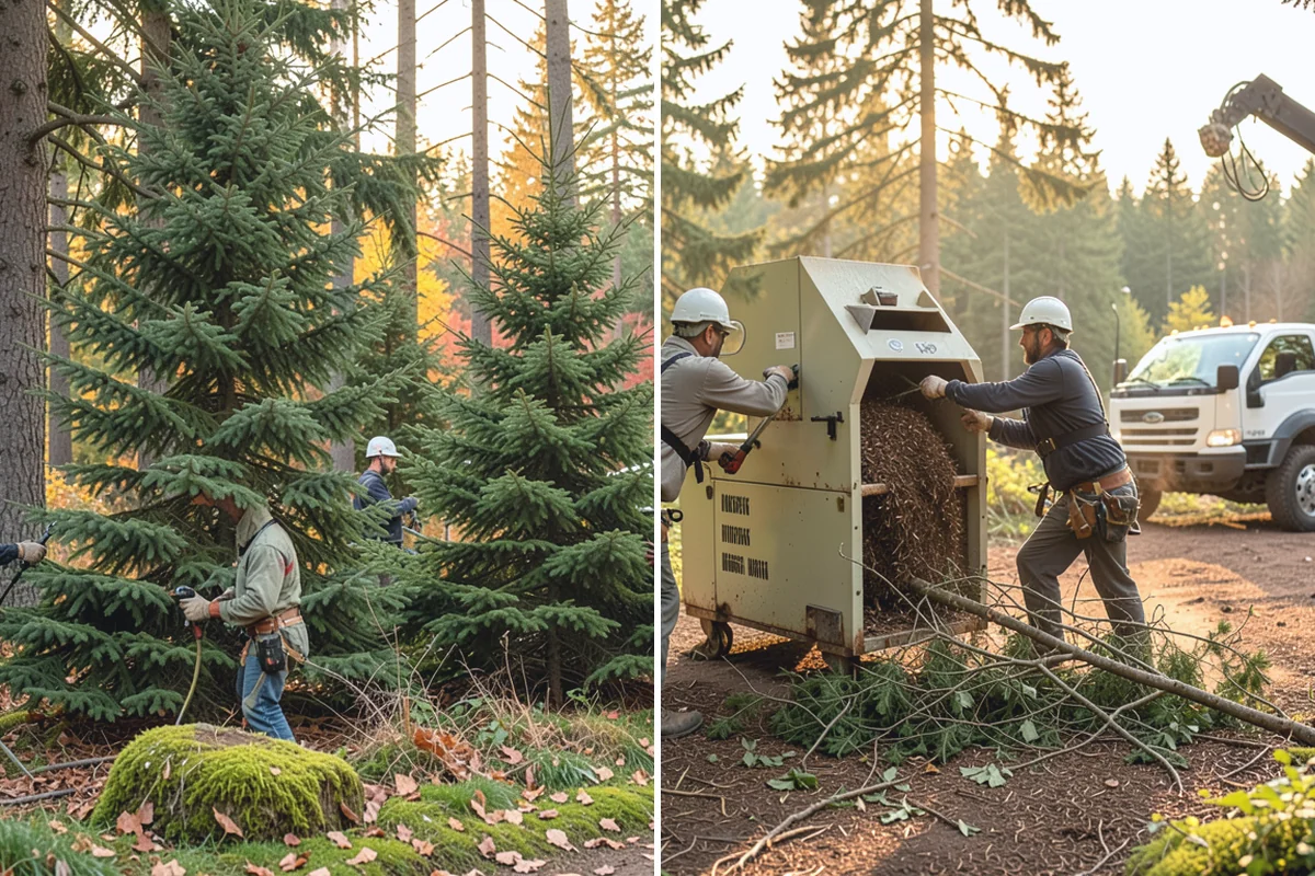 Green waste hauling in Darrington, Snohomish County, WA - Sort material by type and size