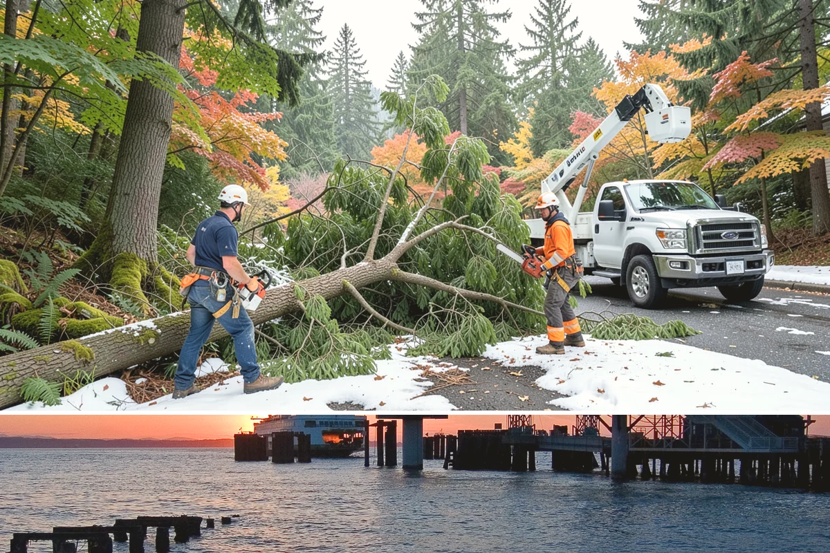 Green waste hauling in Edmonds, Snohomish County, WA - This service is performed year-round to clear organic debris after tree work but may face challenges during wet seasons when high...