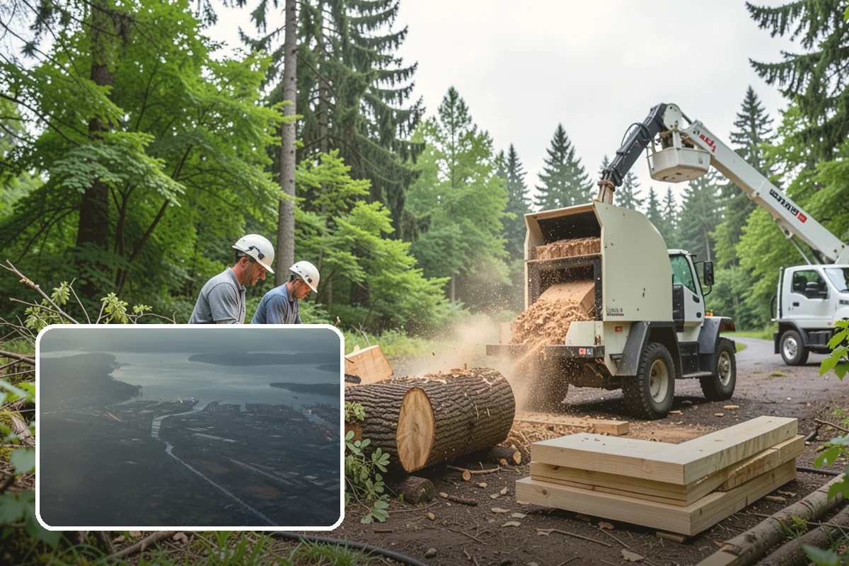 Green waste hauling in Fife, Pierce County, WA - Turns removed wood and debris into usable products