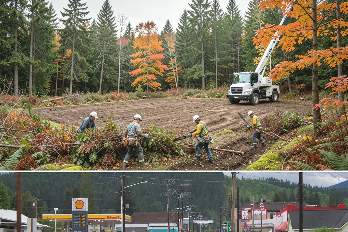 Green waste hauling in Granite Falls, Snohomish County, WA - This service is performed year-round to clear organic debris after tree work but may face challenges during wet seasons when high...