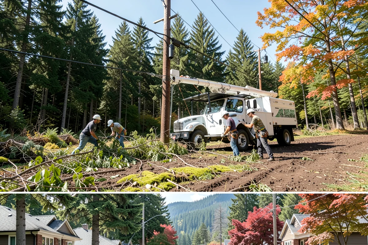 Green waste hauling in Hunts Point, King County, WA - This service is performed year-round to clear organic debris after tree work but may face challenges during wet seasons when high...