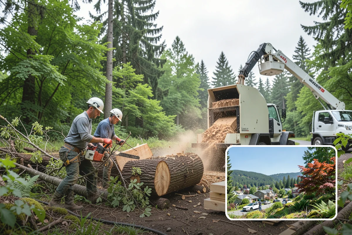 Green waste hauling in Index, Snohomish County, WA - Turns removed wood and debris into usable products
