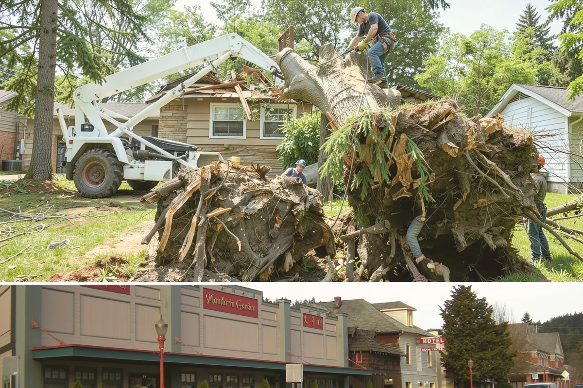 Green waste hauling in Issaquah, King County, WA - This service is performed year-round to clear organic debris after tree work but may face challenges during wet seasons when high...