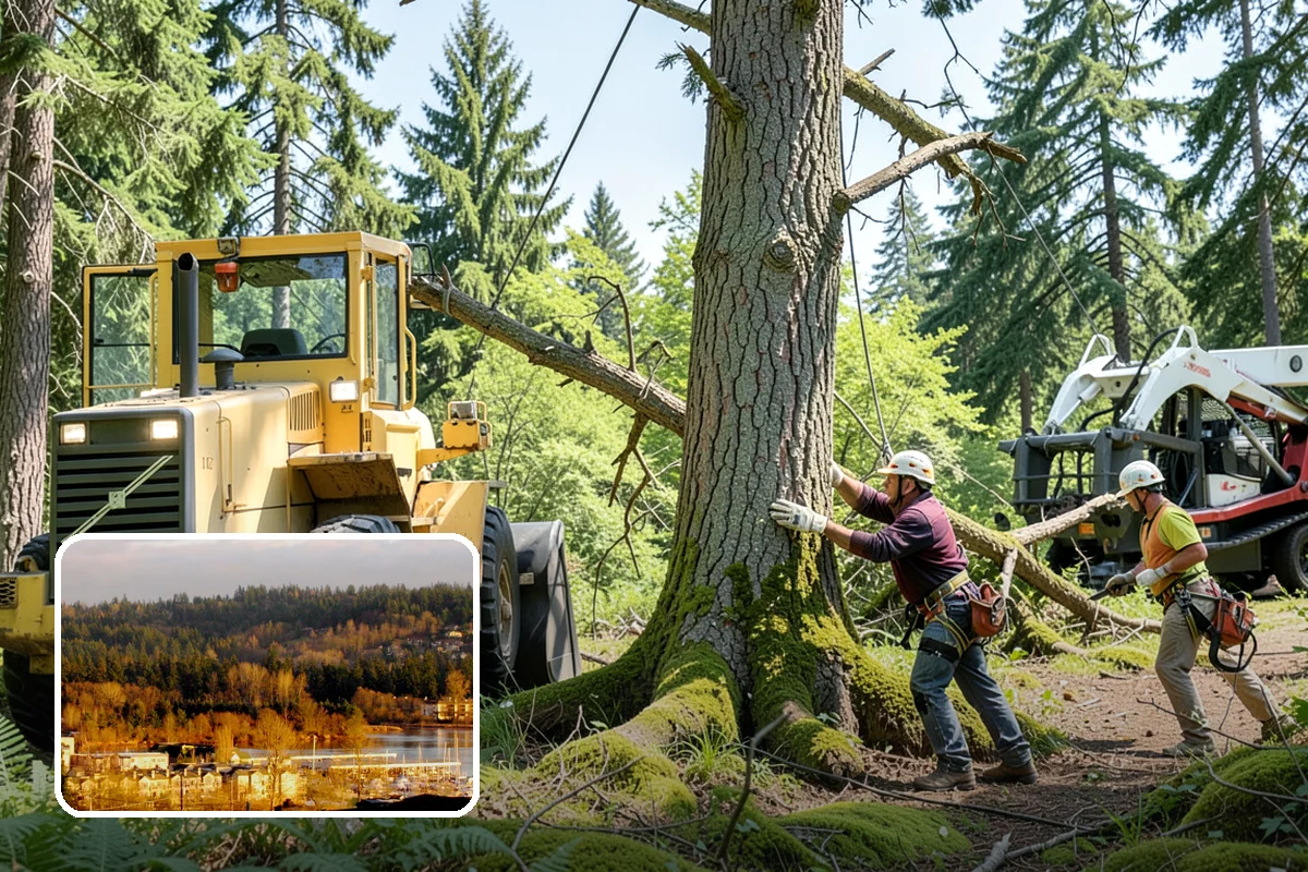 Green waste hauling in Kenmore, King County, WA - Turns removed wood and debris into usable products