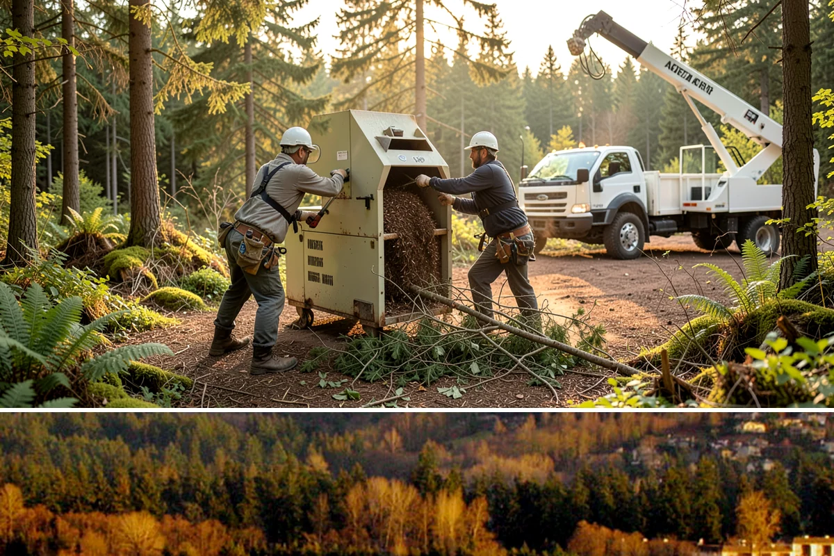 Green waste hauling in Kenmore, King County, WA - This service is performed year-round to clear organic debris after tree work but may face challenges during wet seasons when high...
