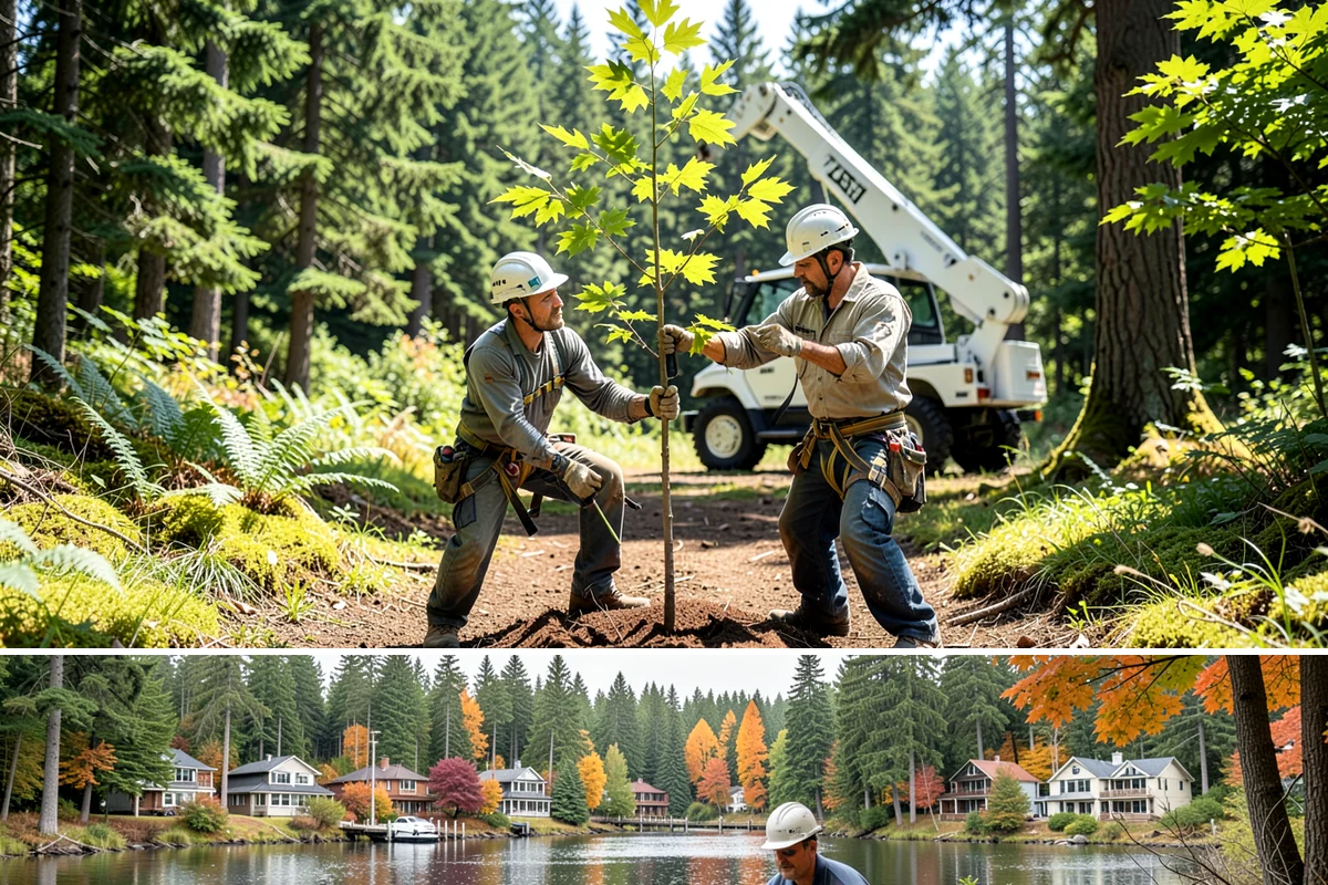 Green waste hauling in La Conner, Skagit County, WA - This service is performed year-round to clear organic debris after tree work but may face challenges during wet seasons when high...