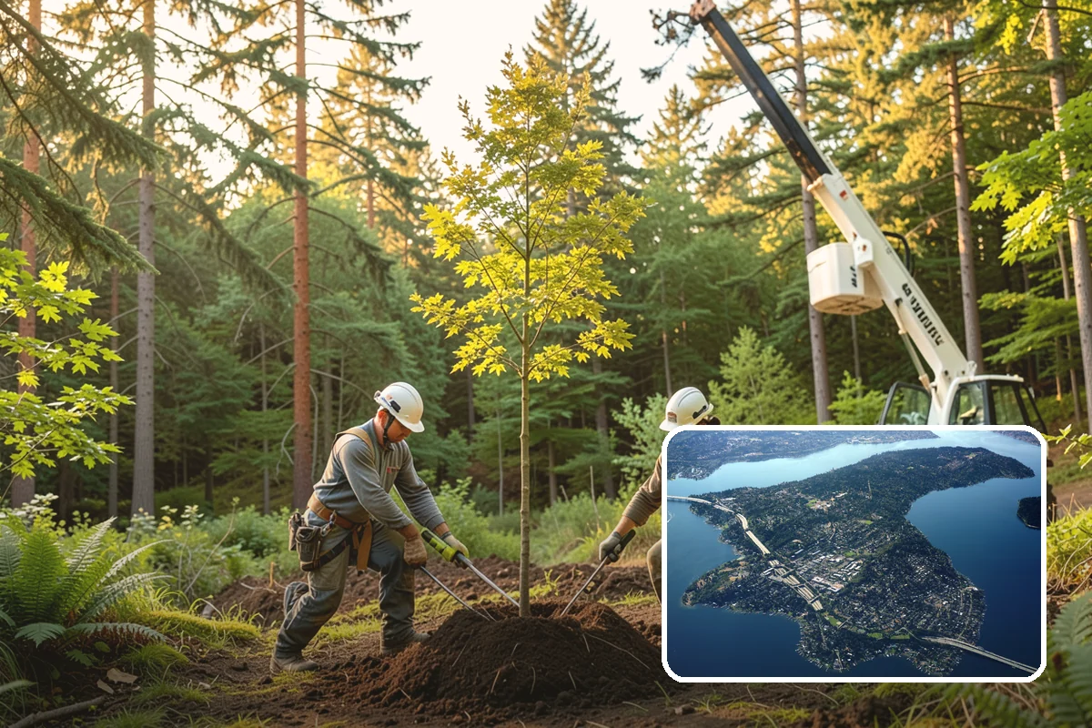 Green waste hauling in Mercer Island, King County, WA - Turns removed wood and debris into usable products
