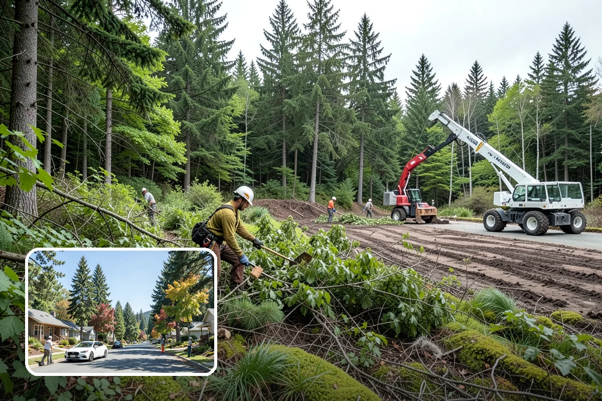 Green waste hauling in Orting, Pierce County, WA - Turns removed wood and debris into usable products
