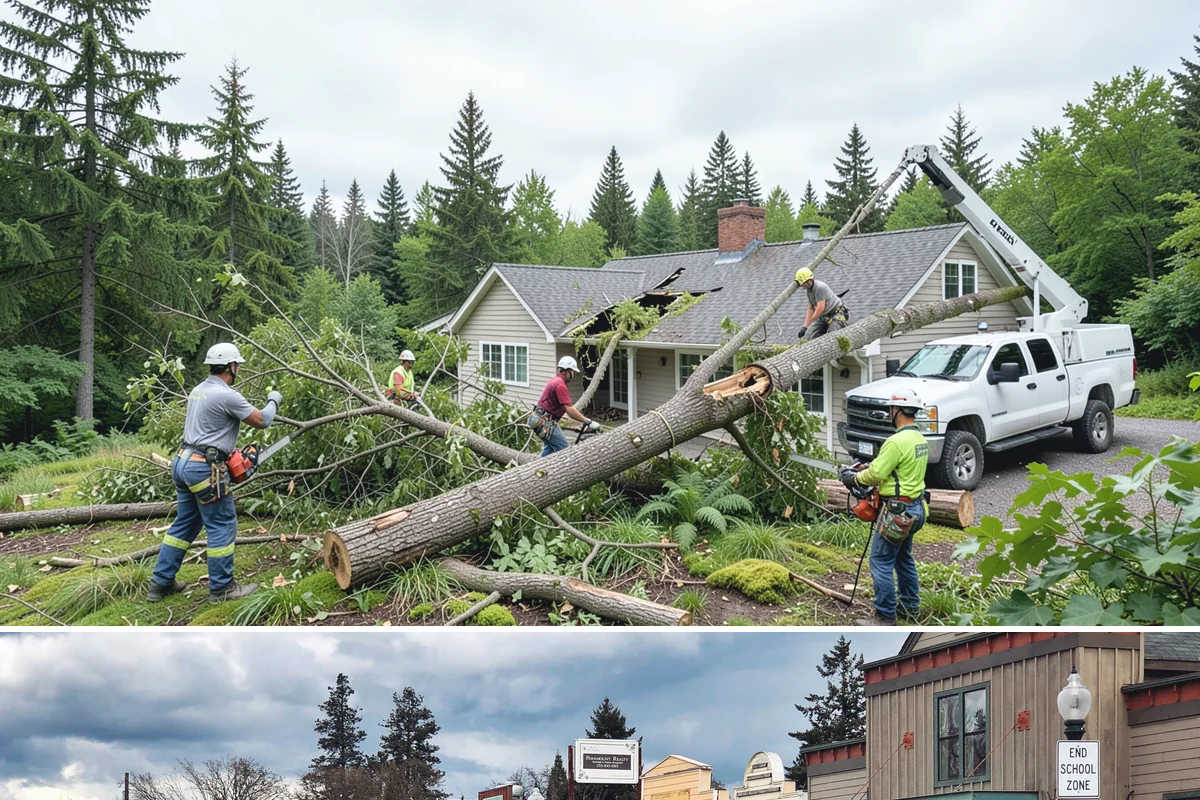 Green waste hauling in Roy, Pierce County, WA - This service is performed year-round to clear organic debris after tree work but may face challenges during wet seasons when high...
