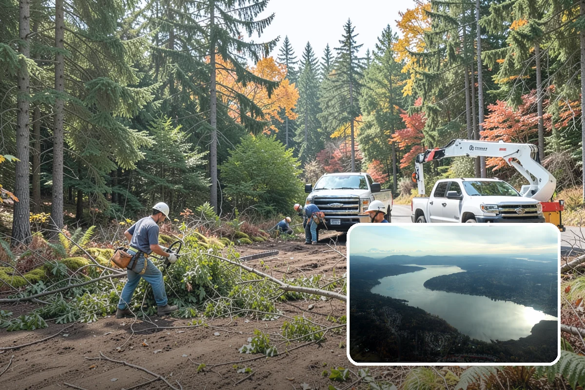 Green waste hauling in Sammamish, King County, WA - Turns removed wood and debris into usable products