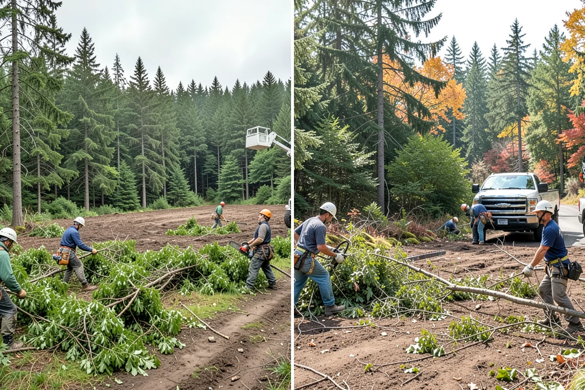 Hanging limb removal in Arlington, Snohomish County, WA - Assess damage and immediate hazards