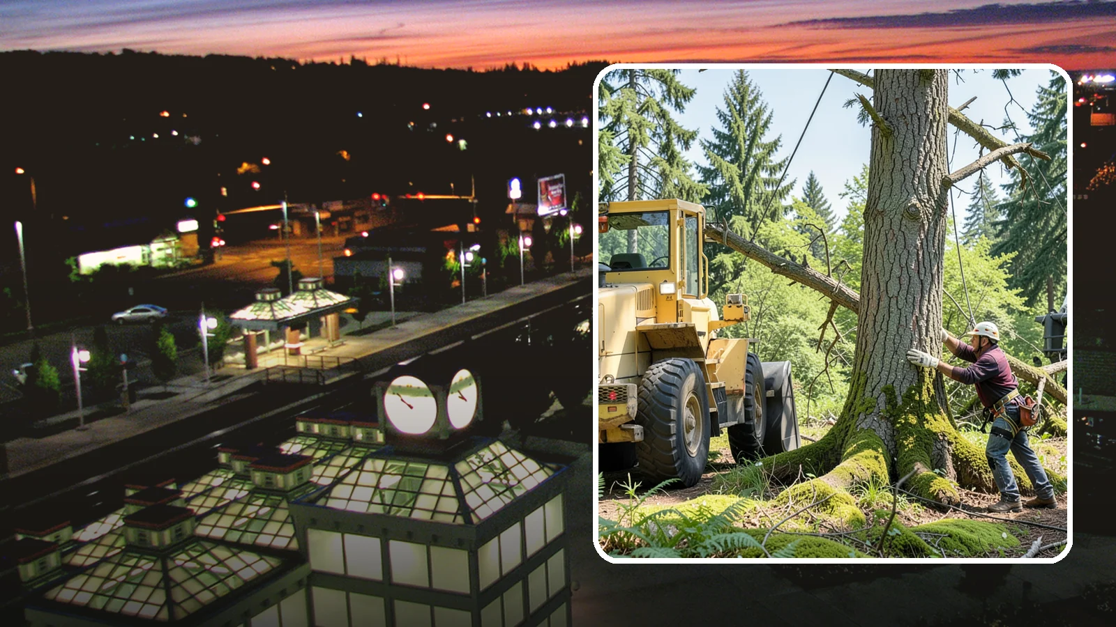 Hanging limb removal in Auburn, King County, WA - The removal of broken, suspended limbs.