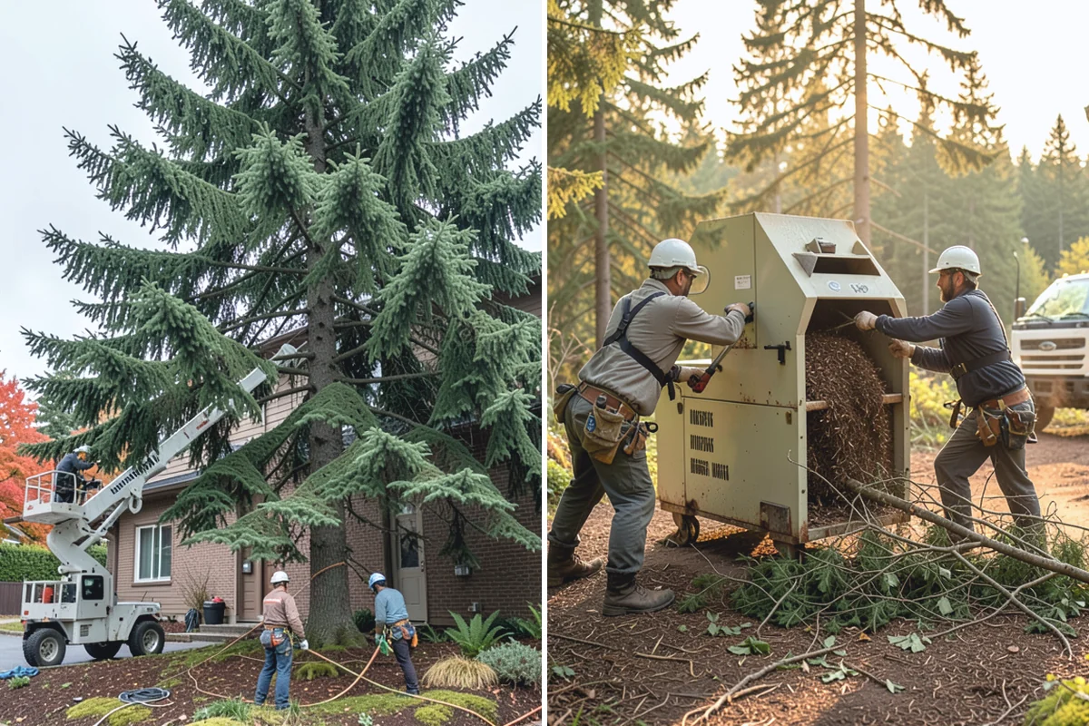 Hanging limb removal in Auburn, King County, WA - Assess damage and immediate hazards