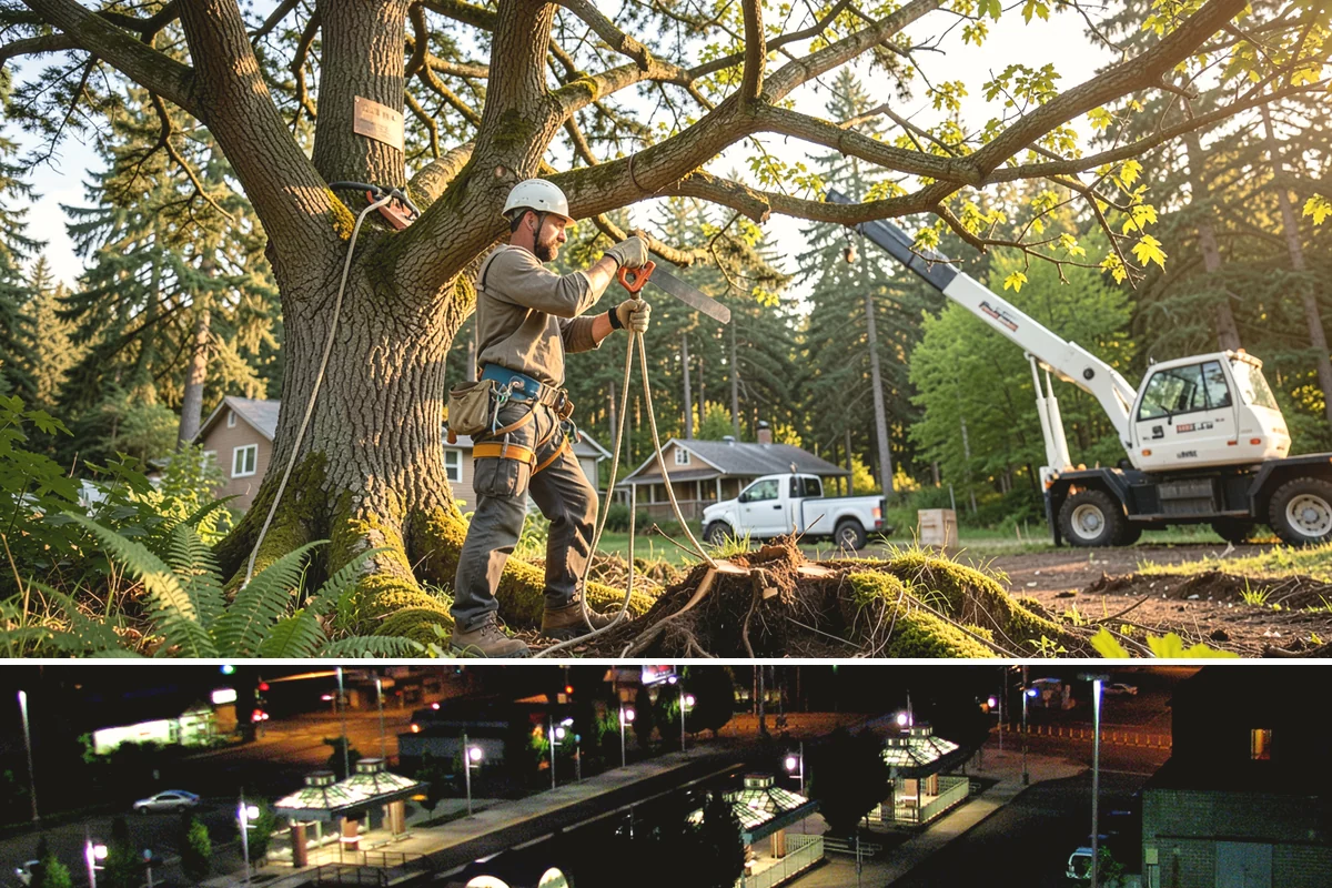 Hanging limb removal in Auburn, King County, WA - This storm response service is performed immediately following severe weather events to eliminate hazards when hanging branches...