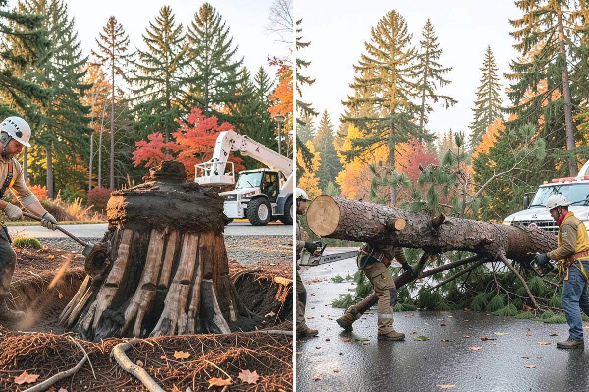 Hanging limb removal in Beaux Arts Village, King County, WA - Assess damage and immediate hazards