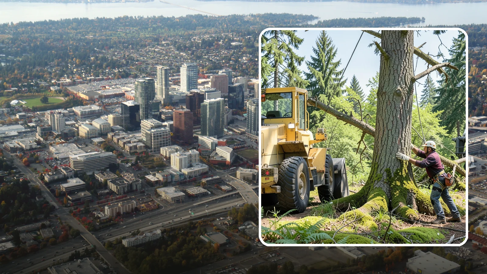 Hanging limb removal in Bellevue, King County, WA - The removal of broken, suspended limbs.
