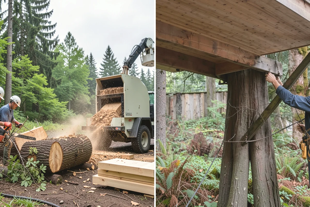 Hanging limb removal in Black Diamond, King County, WA - Assess damage and immediate hazards
