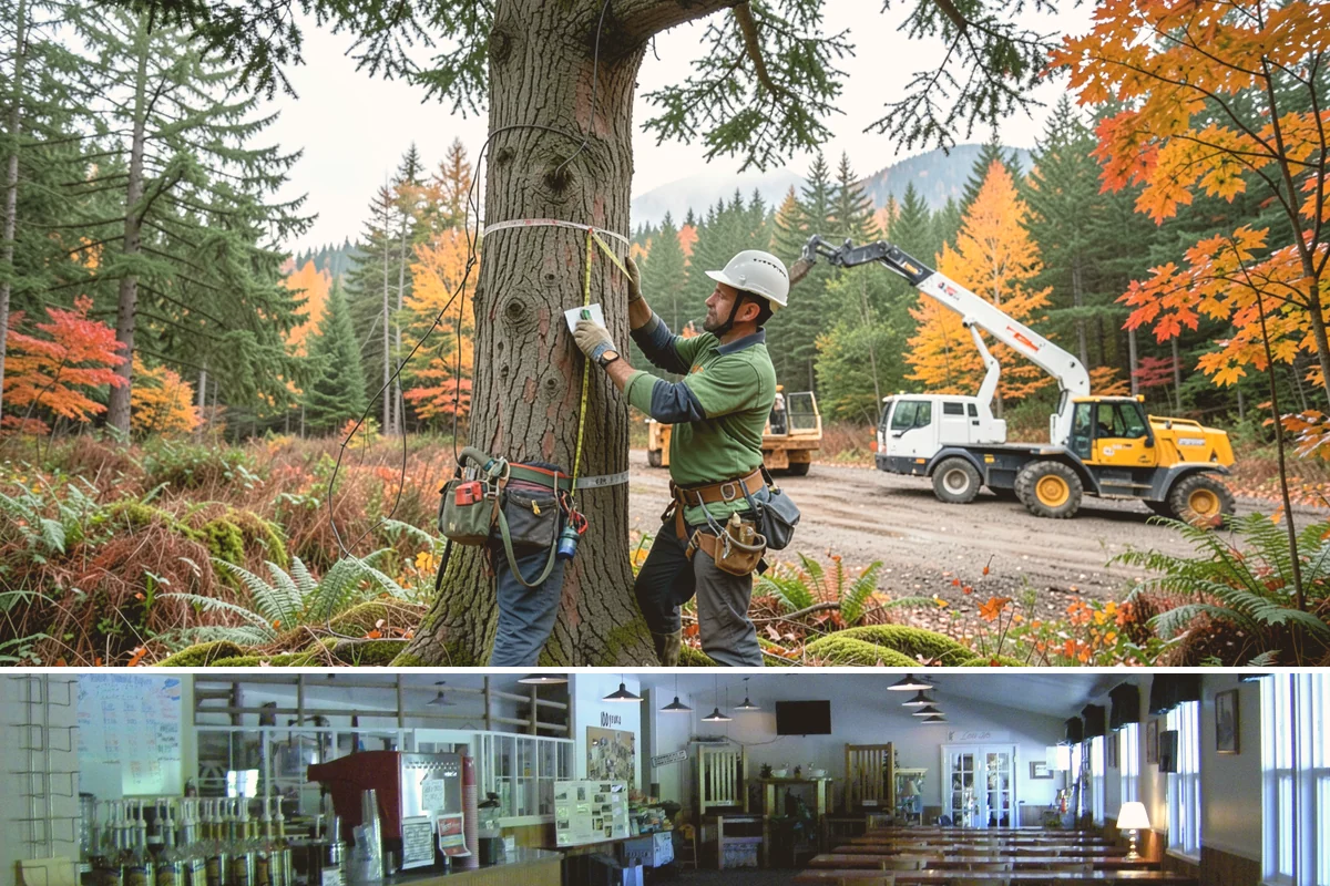 Hanging limb removal in Black Diamond, King County, WA - This storm response service is performed immediately following severe weather events to eliminate hazards when hanging branches...