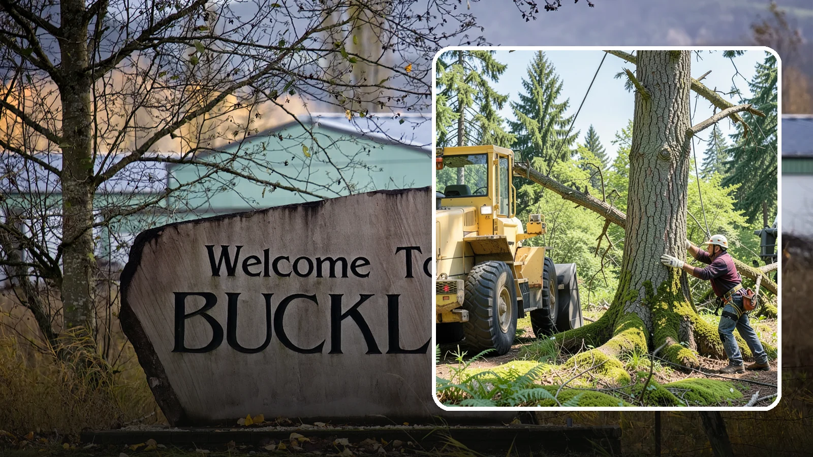 Hanging limb removal in Buckley, Pierce County, WA - The removal of broken, suspended limbs.